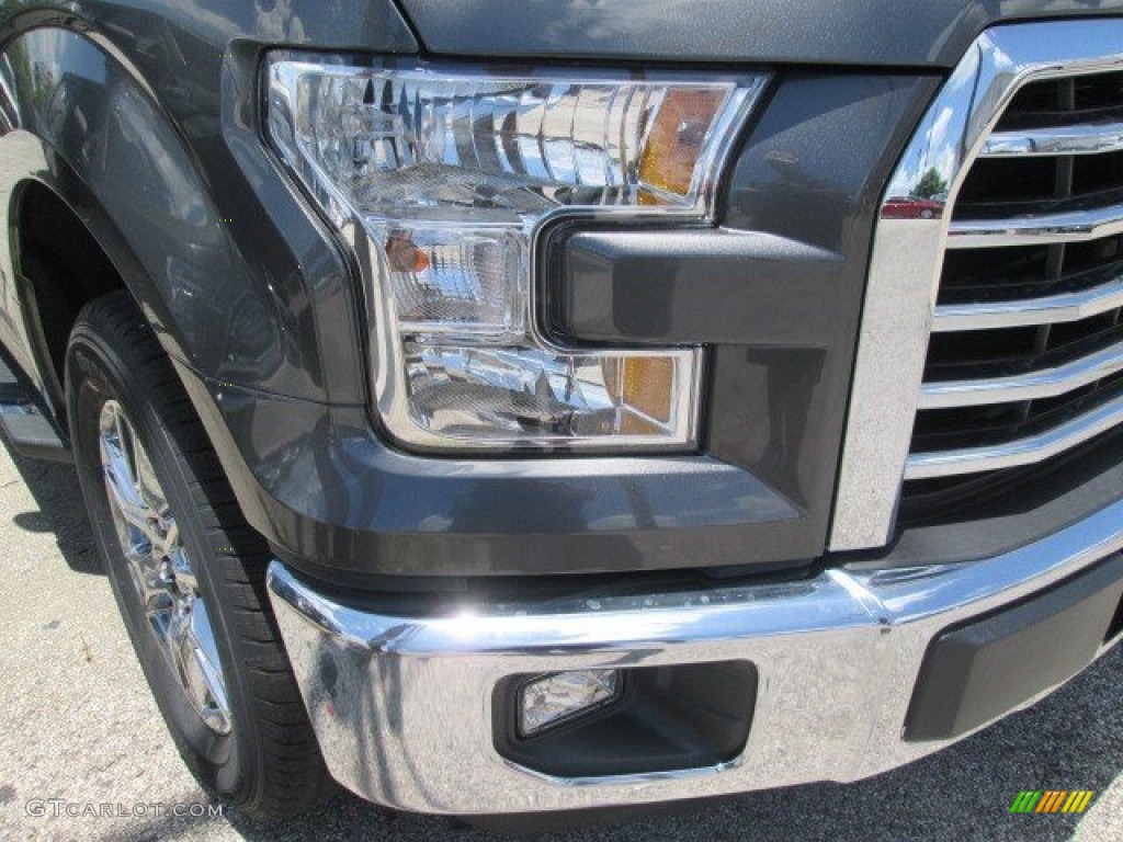 2015 F150 XLT SuperCrew - Magnetic Metallic / Medium Earth Gray photo #3