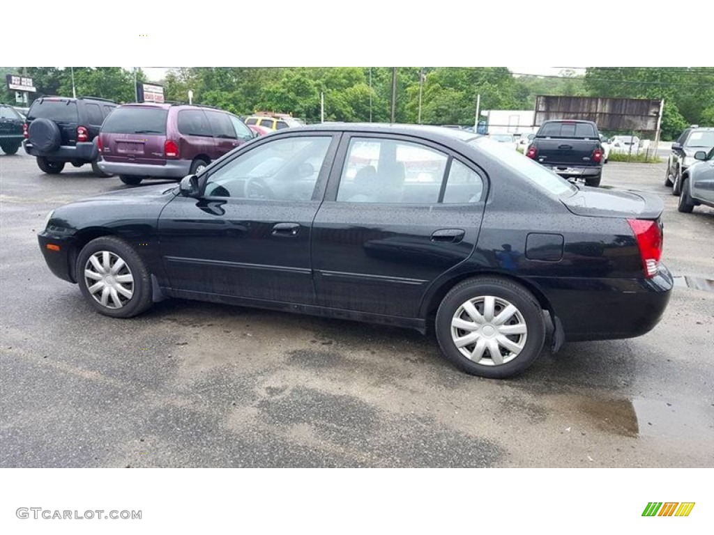 2006 Elantra GLS Sedan - Ebony Black / Gray photo #3