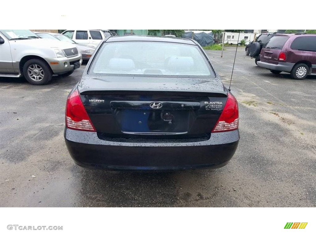 2006 Elantra GLS Sedan - Ebony Black / Gray photo #4