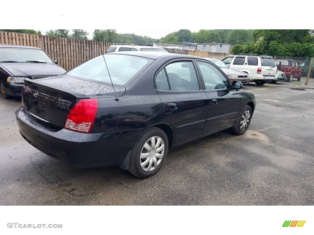 2006 Elantra GLS Sedan - Ebony Black / Gray photo #5