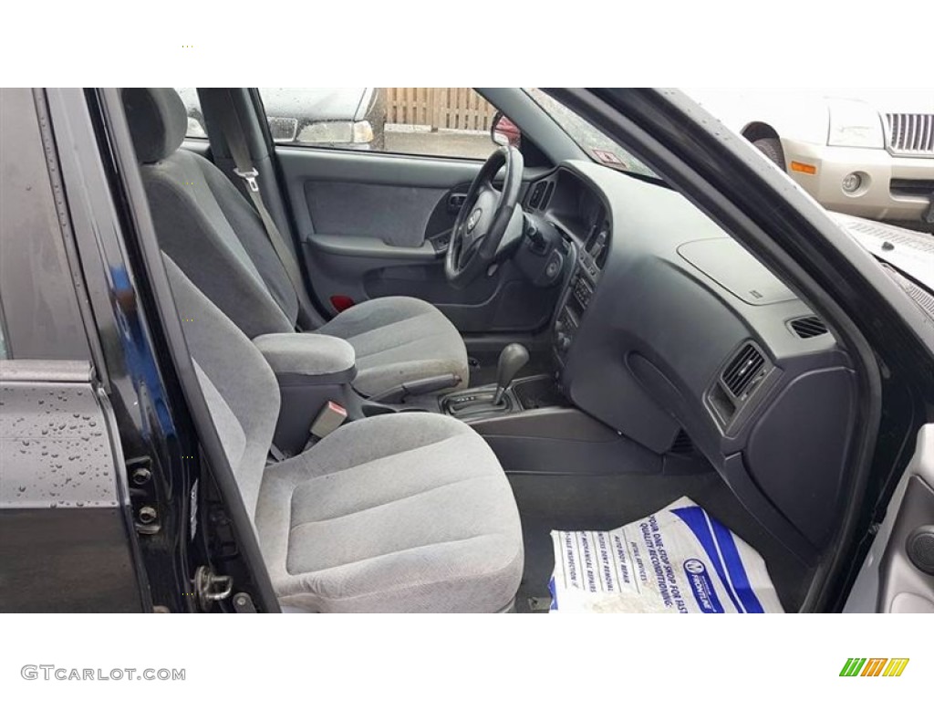2006 Elantra GLS Sedan - Ebony Black / Gray photo #14