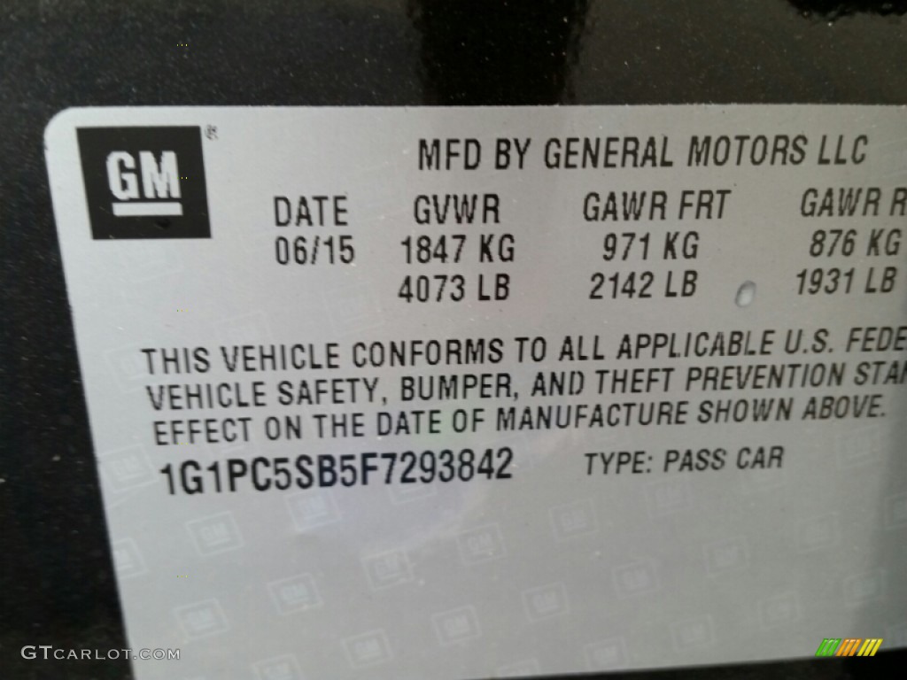 2015 Cruze LT - Black Granite Metallic / Jet Black/Medium Titanium photo #9