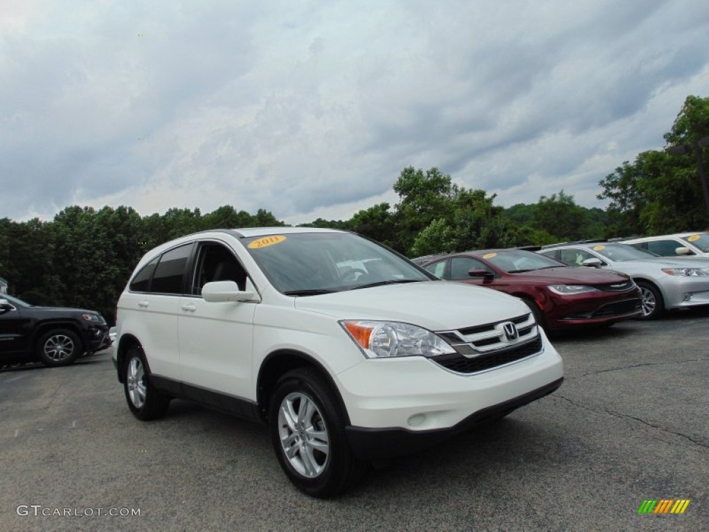 2011 CR-V EX-L 4WD - Taffeta White / Gray photo #9