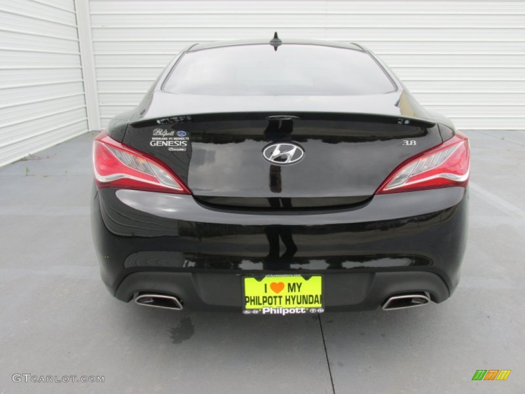 2015 Genesis Coupe 3.8 - Caspian Black / Black photo #5