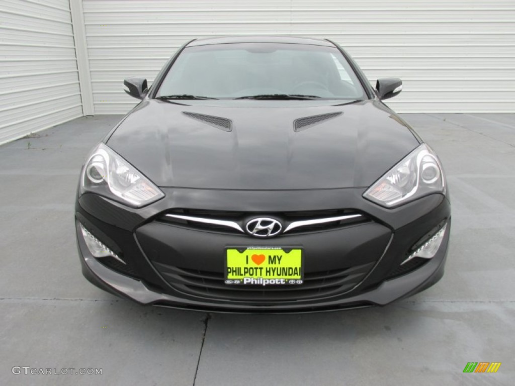 2015 Genesis Coupe 3.8 - Caspian Black / Black photo #8