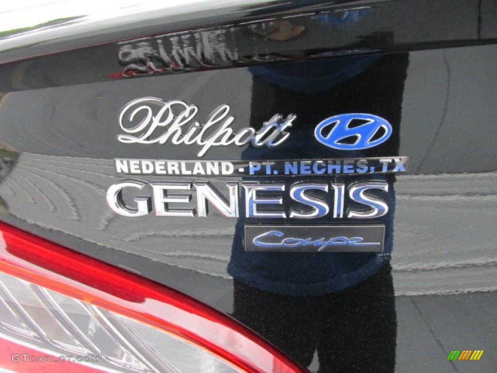 2015 Genesis Coupe 3.8 - Caspian Black / Black photo #13