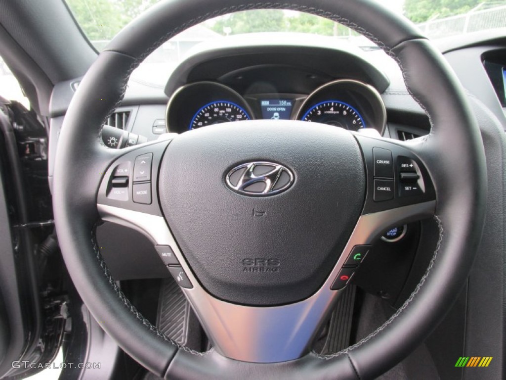 2015 Genesis Coupe 3.8 - Caspian Black / Black photo #30