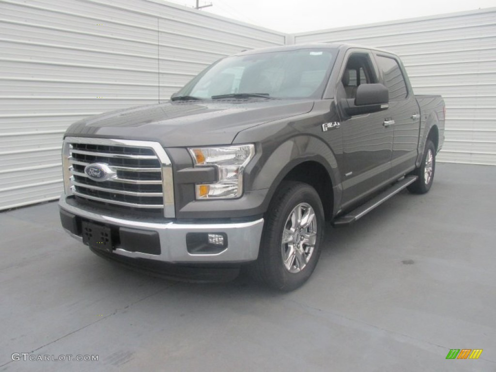 2015 F150 XLT SuperCrew - Magnetic Metallic / Medium Earth Gray photo #7