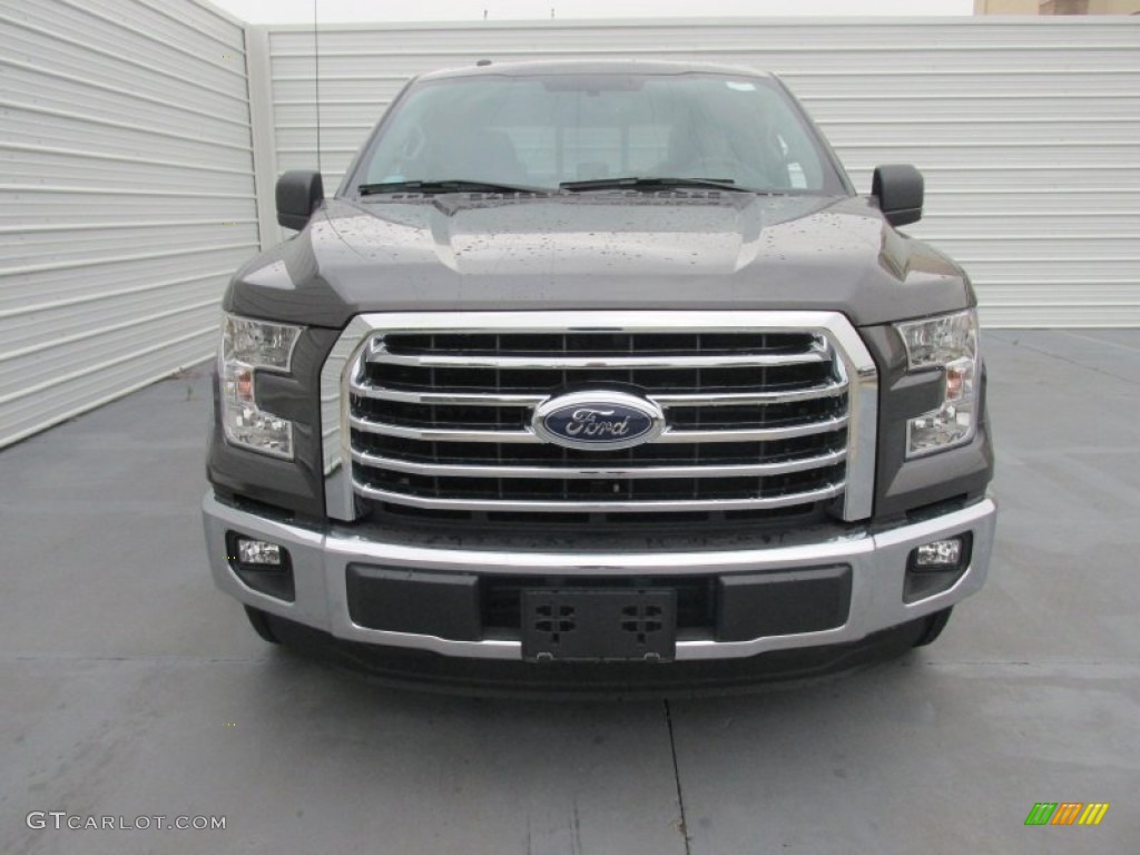 2015 F150 XLT SuperCrew - Magnetic Metallic / Medium Earth Gray photo #8