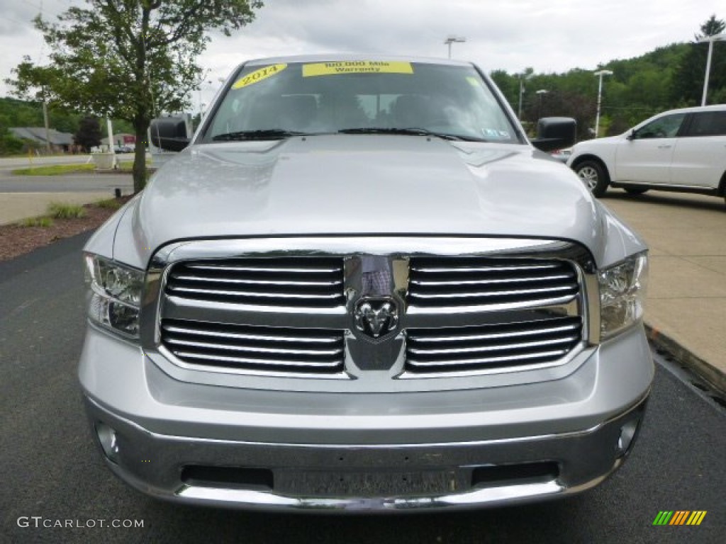 2014 1500 SLT Crew Cab 4x4 - Bright Silver Metallic / Black/Diesel Gray photo #4