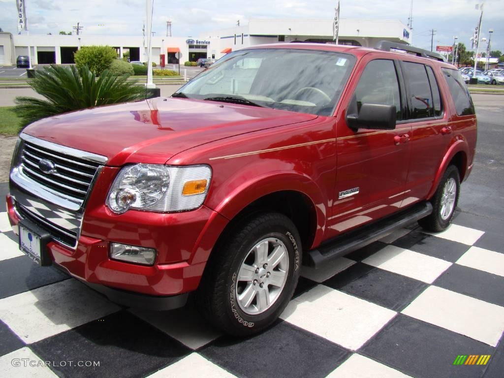 2008 Explorer XLT 4x4 - Redfire Metallic / Camel photo #1