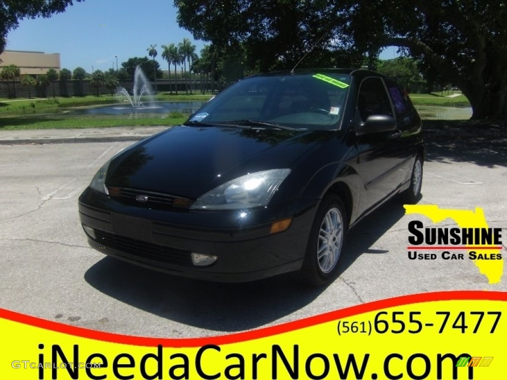 2003 Focus ZX3 Coupe - Pitch Black / Dark Charcoal photo #1