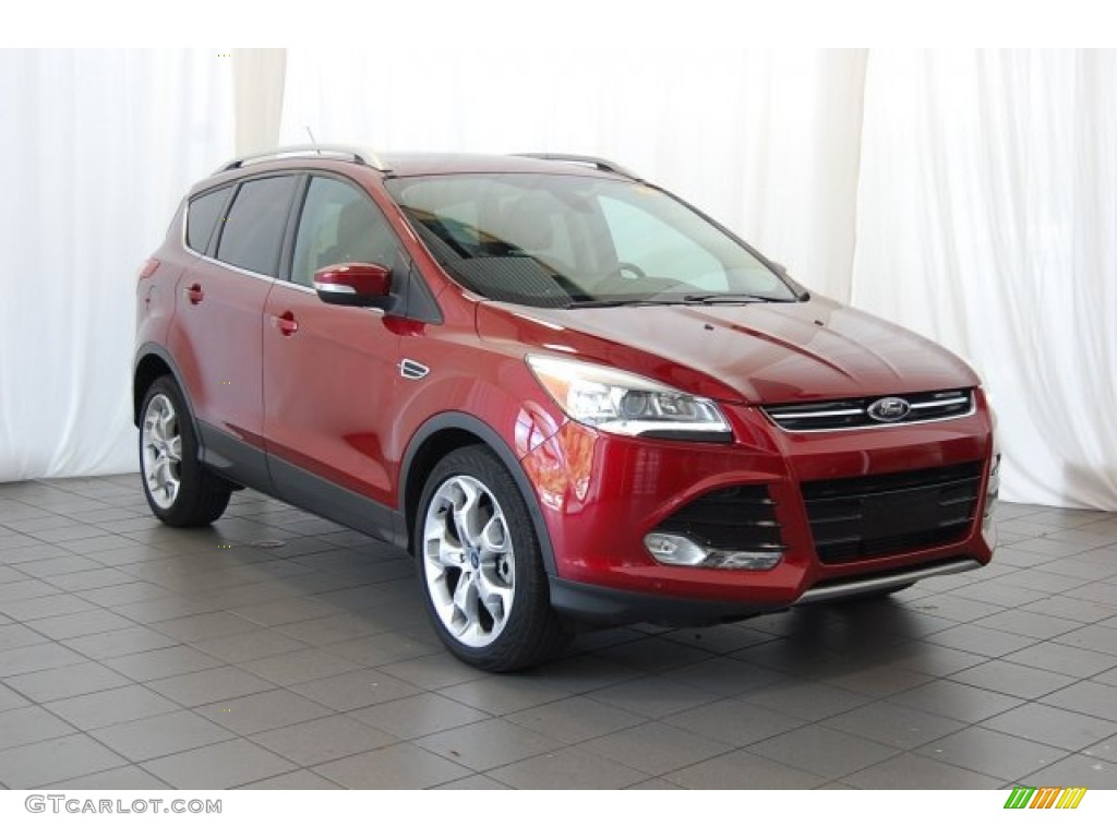 2013 Escape Titanium 2.0L EcoBoost - Ruby Red Metallic / Charcoal Black photo #2