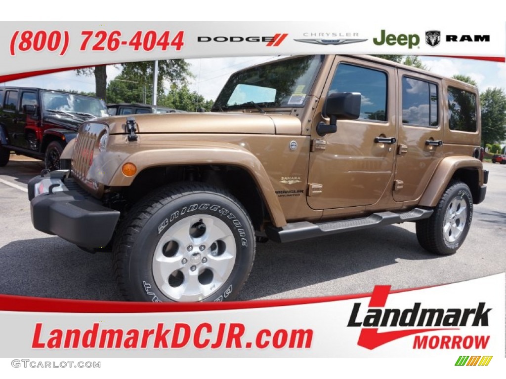 2015 Wrangler Unlimited Sahara 4x4 - Copper Brown Pearl / Black/Dark Saddle photo #1