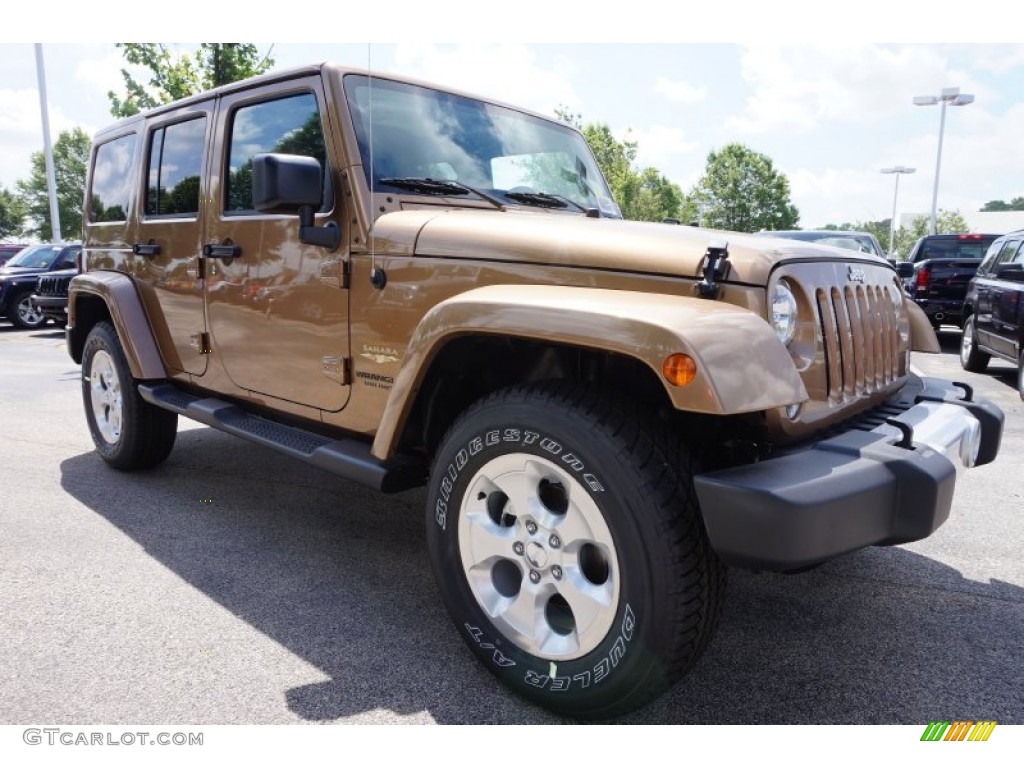 Copper Brown Pearl 2015 Jeep Wrangler Unlimited Sahara 4x4 Exterior Photo #104902274