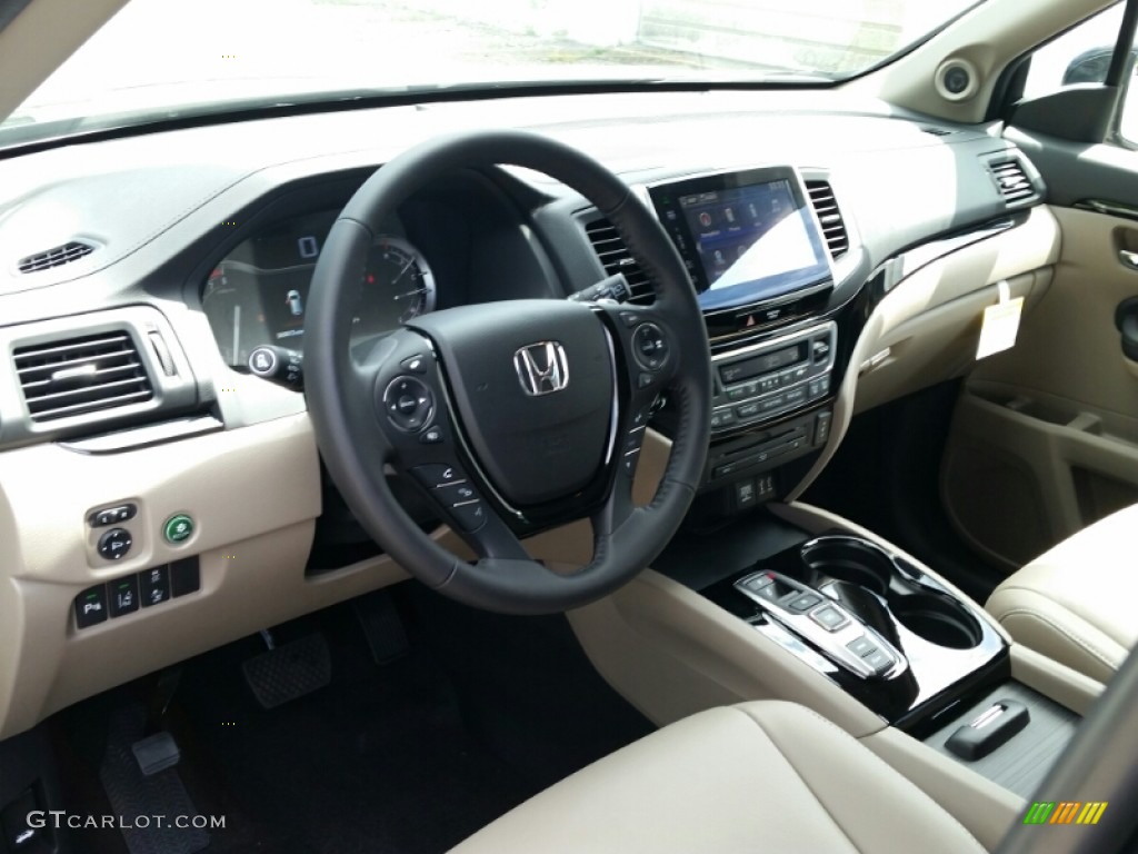 Beige Interior 2016 Honda Pilot Touring Photo #104905759