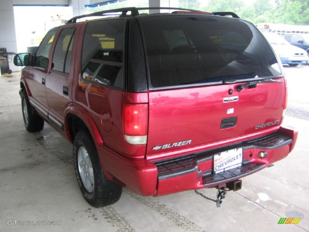 2000 Blazer LS 4x4 - Majestic Red Metallic / Graphite Gray photo #3