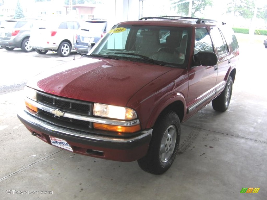 2000 Blazer LS 4x4 - Majestic Red Metallic / Graphite Gray photo #13