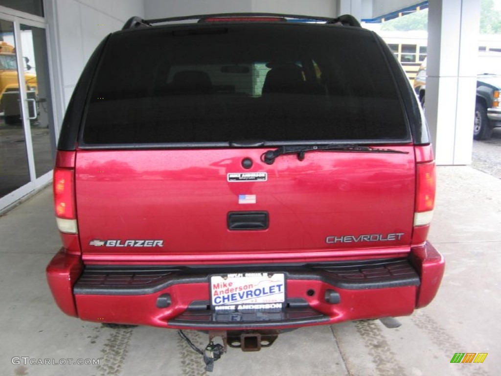 2000 Blazer LS 4x4 - Majestic Red Metallic / Graphite Gray photo #19