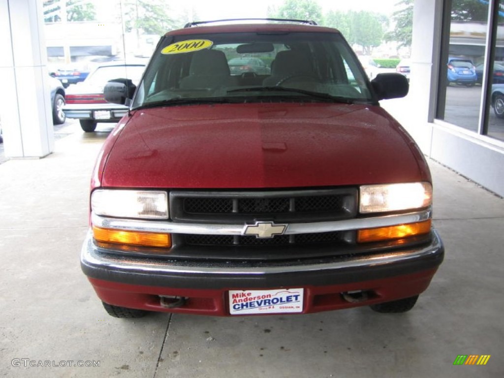 2000 Blazer LS 4x4 - Majestic Red Metallic / Graphite Gray photo #26