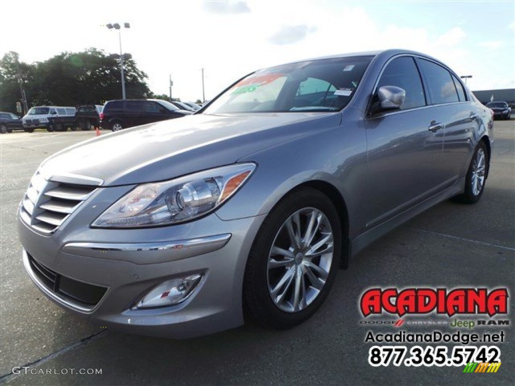 2012 Genesis 3.8 Sedan - Titanium Gray Metallic / Jet Black photo #1