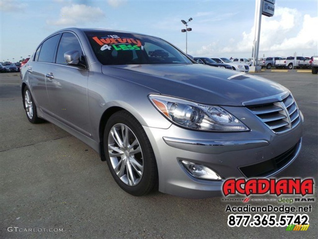 2012 Genesis 3.8 Sedan - Titanium Gray Metallic / Jet Black photo #11