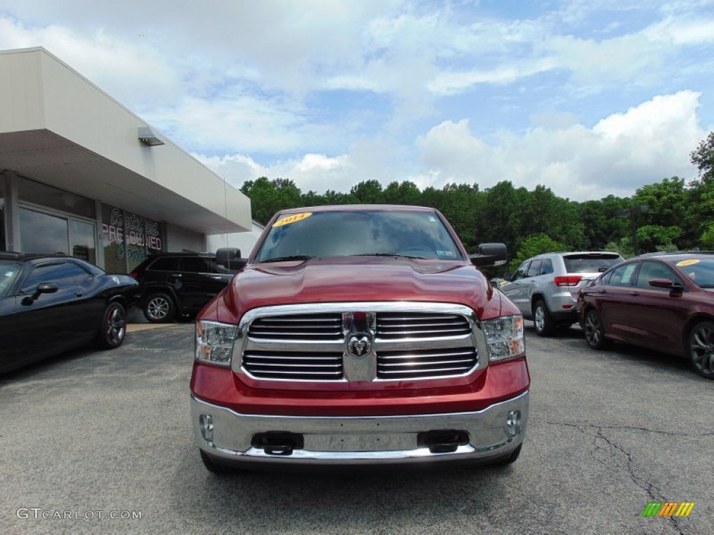 2014 1500 SLT Crew Cab 4x4 - Deep Cherry Red Crystal Pearl / Black/Diesel Gray photo #8