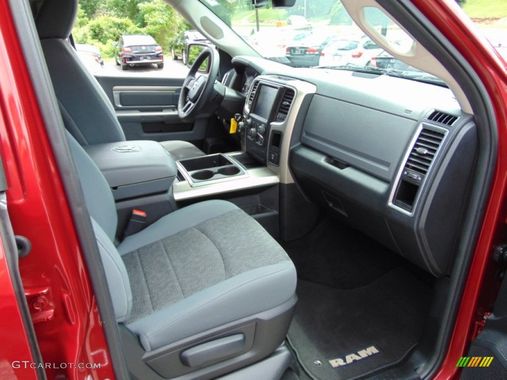 2014 1500 SLT Crew Cab 4x4 - Deep Cherry Red Crystal Pearl / Black/Diesel Gray photo #21