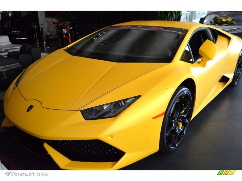 Giallo Horus Matt 2015 Lamborghini Huracan LP 610-4 Exterior Photo #104910995