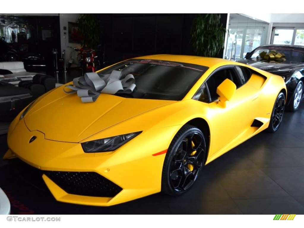 Giallo Horus Matt 2015 Lamborghini Huracan LP 610-4 Exterior Photo #104911073
