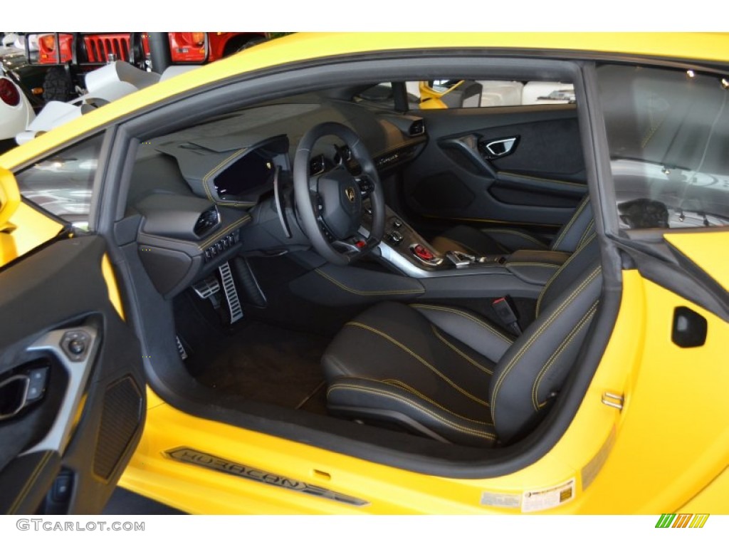 Nero Ade Interior 2015 Lamborghini Huracan LP 610-4 Photo #104911128