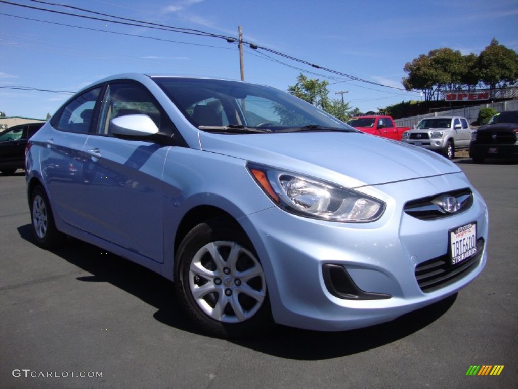 2013 Accent GLS 4 Door - Clearwater Blue / Beige photo #1