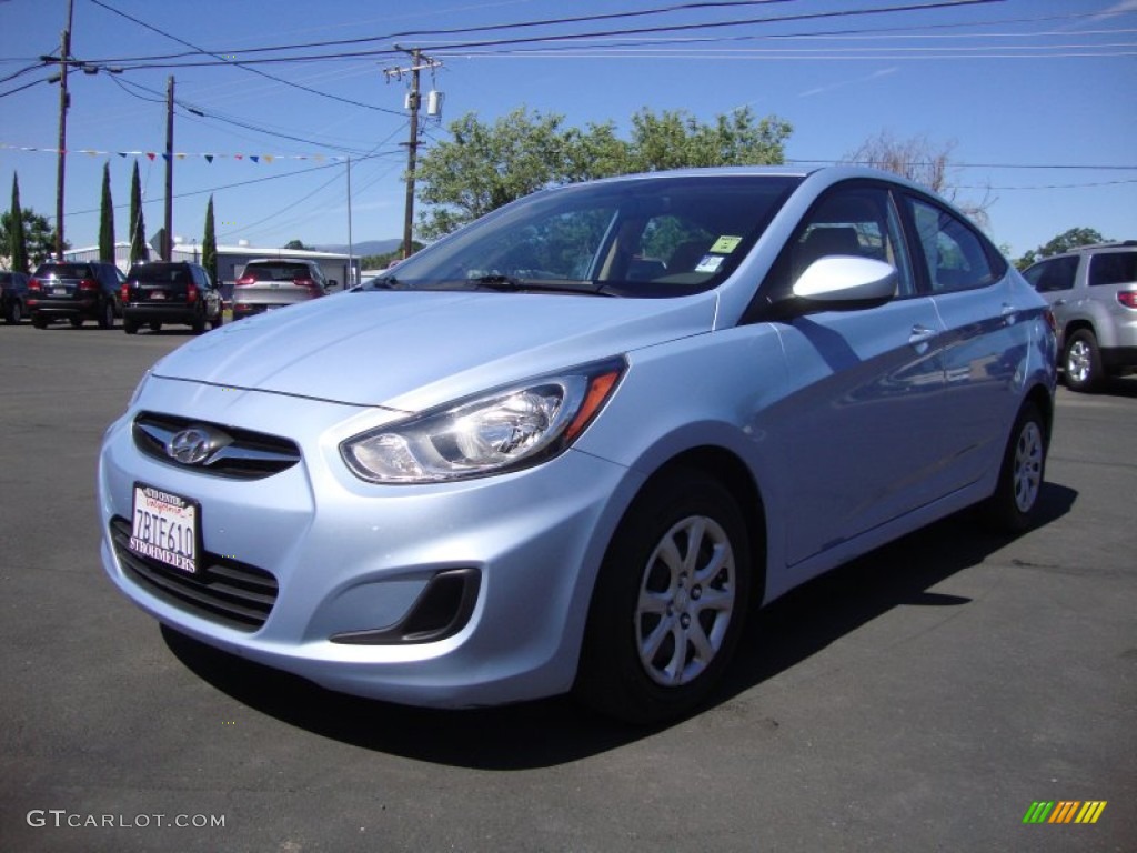 2013 Accent GLS 4 Door - Clearwater Blue / Beige photo #3