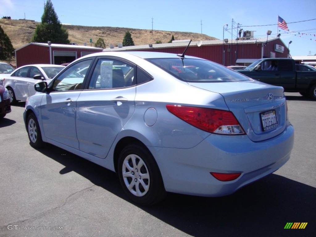 2013 Accent GLS 4 Door - Clearwater Blue / Beige photo #5