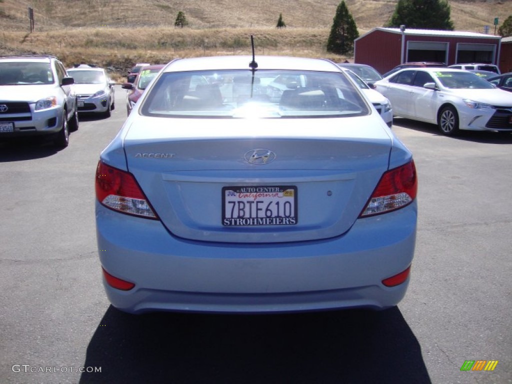 2013 Accent GLS 4 Door - Clearwater Blue / Beige photo #6