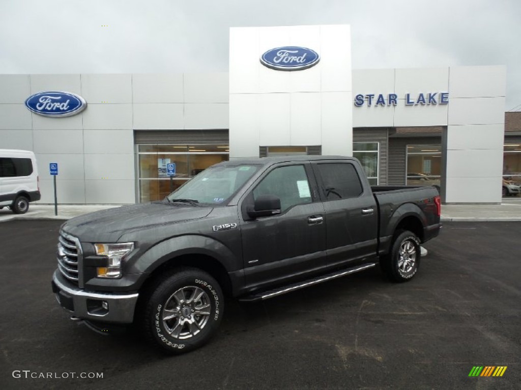 2015 F150 XLT SuperCrew 4x4 - Magnetic Metallic / Medium Earth Gray photo #1