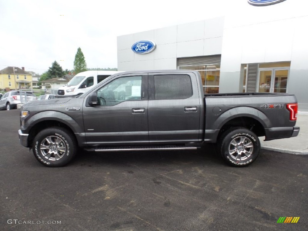 2015 F150 XLT SuperCrew 4x4 - Magnetic Metallic / Medium Earth Gray photo #2