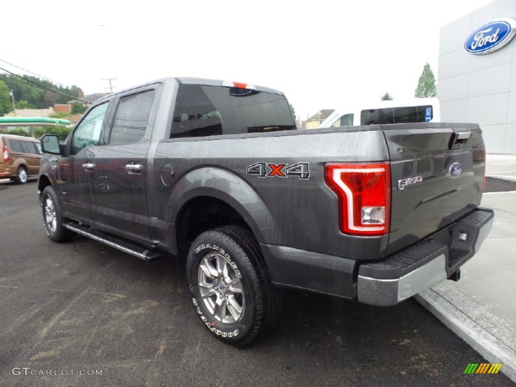 2015 F150 XLT SuperCrew 4x4 - Magnetic Metallic / Medium Earth Gray photo #3