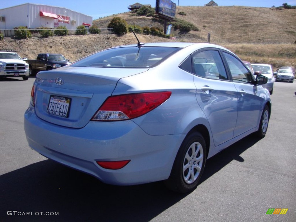 2013 Accent GLS 4 Door - Clearwater Blue / Beige photo #7
