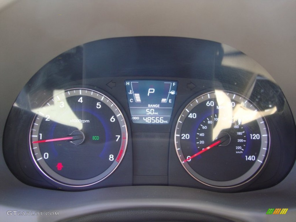 2013 Accent GLS 4 Door - Clearwater Blue / Beige photo #12