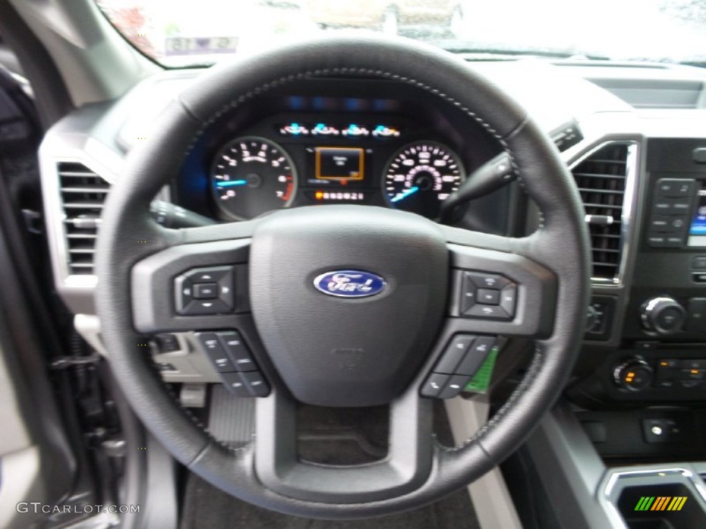 2015 F150 XLT SuperCrew 4x4 - Magnetic Metallic / Medium Earth Gray photo #16