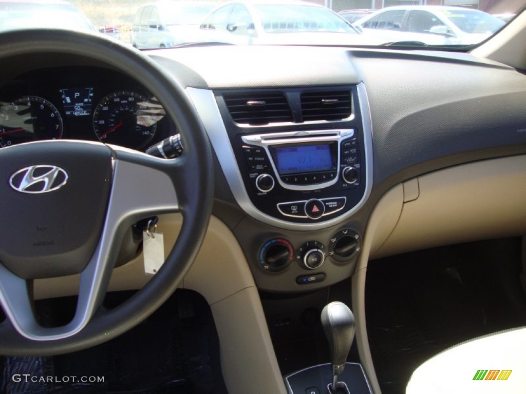 2013 Accent GLS 4 Door - Clearwater Blue / Beige photo #14