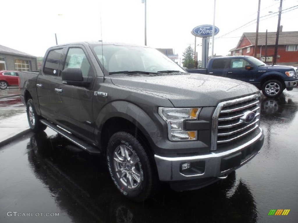 2015 F150 XLT SuperCrew 4x4 - Magnetic Metallic / Medium Earth Gray photo #10