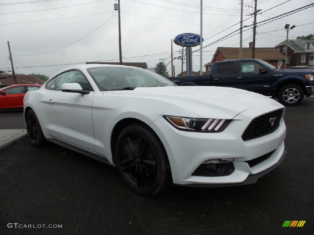 2015 Mustang EcoBoost Premium Coupe - Oxford White / Ebony photo #9