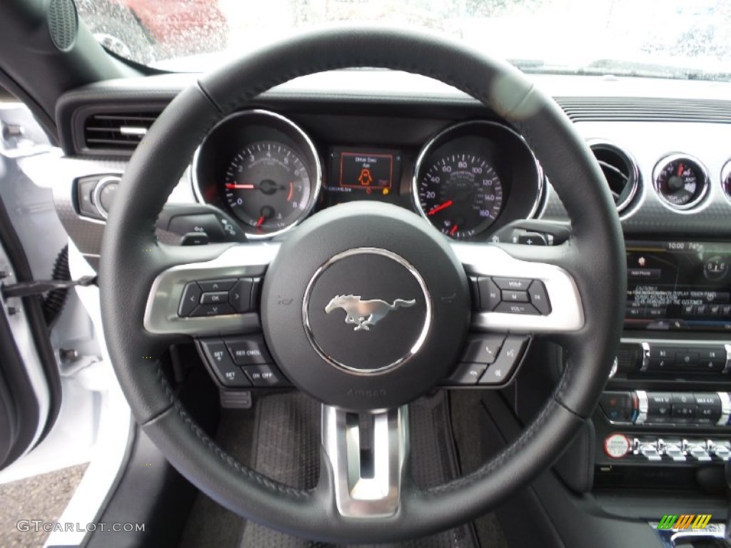 2015 Mustang EcoBoost Premium Coupe - Oxford White / Ebony photo #16