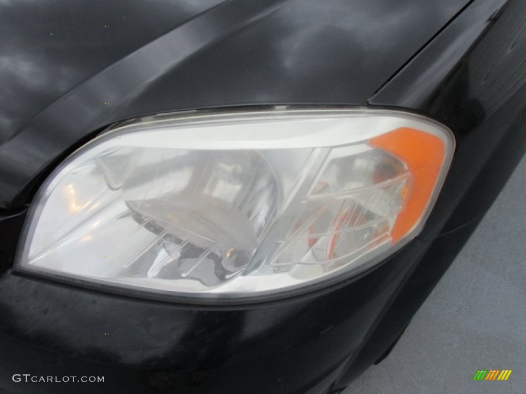 2008 Aveo LS Sedan - Black / Neutral Beige photo #6