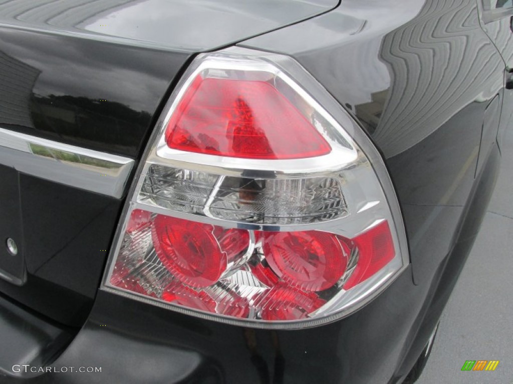 2008 Aveo LS Sedan - Black / Neutral Beige photo #11
