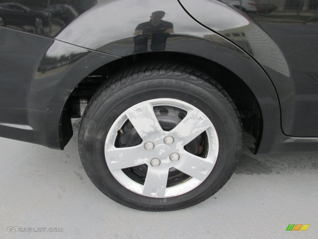 2008 Aveo LS Sedan - Black / Neutral Beige photo #15