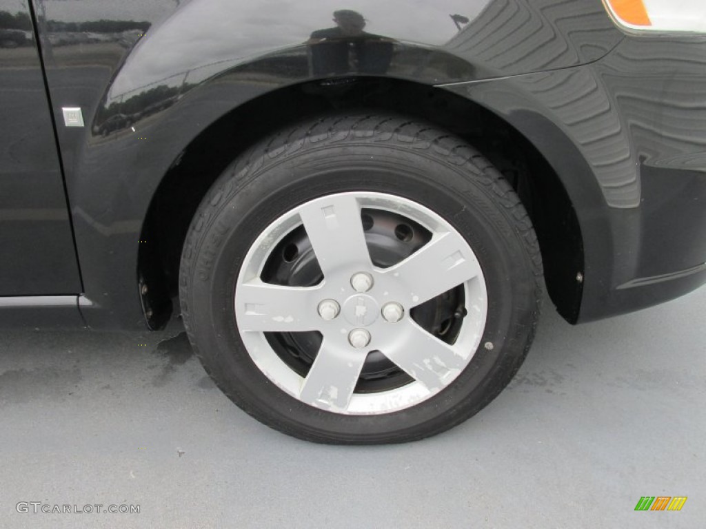 2008 Aveo LS Sedan - Black / Neutral Beige photo #16