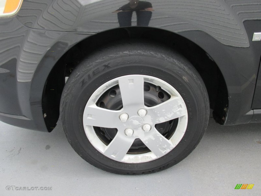 2008 Aveo LS Sedan - Black / Neutral Beige photo #17